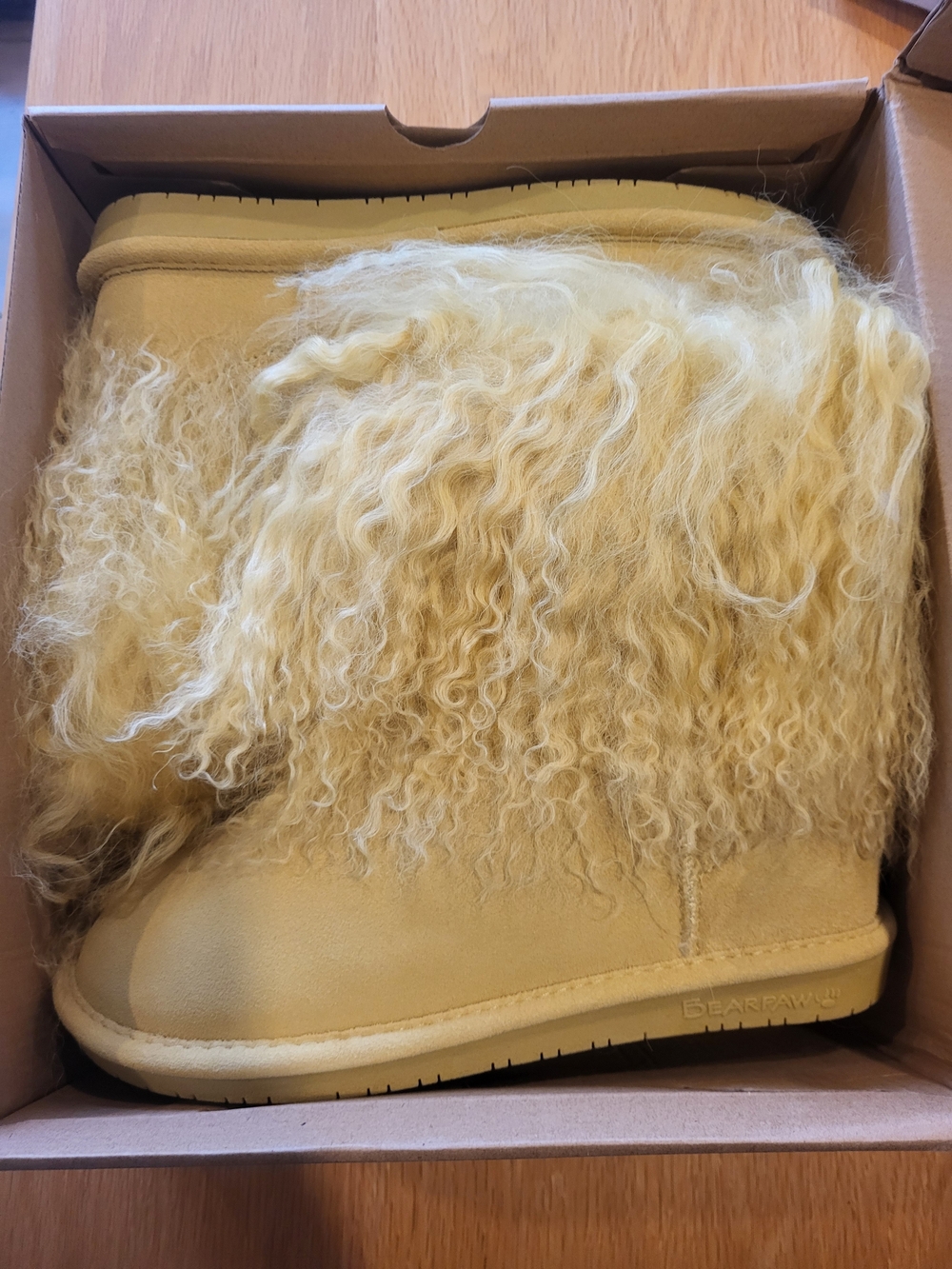 Bearpaw Mongolian Sheep Hair Boots - Yellow